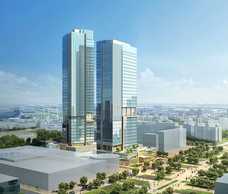 Projeto de estrutura metálica do Bloco B da cidade de Qiandao Lake Yintai (Loja Xincheng)